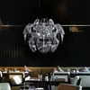 Lustre suspenso para sala de estar/jantar com lustre suspenso para sala de estar e sala de estudo em acrílico transparente novo e moderno