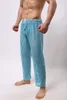 Мужчины Sleep Lounge сексуальные сетчатые брюки для мужчин твердые мужские днища sheer дышащий мужчины Сексуальная гей одежда видеть сквозь брюки повседневная черный M-2XL