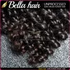 Bella Hair® 8-30 Brasilianska Virgin Hair Buntles Deep Wave Hairweaves Double Weft Obehandlad Naturlig Färg