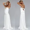 2019 Abiti vintage Anni '20 Abito da sposa da spiaggia Economici Vita scesa Bohemian Senza spalline Backless Boho Abiti da sposa Nastro di pizzo Custom Made