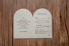 Wedding Invitation Card Elegant Laser Cut Vit Papper Event Party Tillbehör Dekoration Brudgum och Brud Blominbjudningar