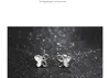925 Gümüş Saplama Küpe Moda Takı Küçük Kelebek Elmas Kristal Zarif Stil Küpe Kadınlar Kızlar için Yüksek Kalite