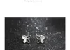 925 sterling silver stud örhängen mode smycken liten fjäril diamant kristall elegant stil örhänge för kvinnor tjejer hög kvalitet