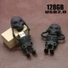 Мультфильм 4 ГБ 8 ГБ 16 ГБ 32 ГБ Силиконовый корпус череп головы USB Каркас USB 2.0 флэш-накопитель памяти ручка ручки диск Хэллоуин подарок