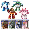 2015 Kids Robocar Poli Bubble Action Figurki Zabawki 4 Sztuk / partia Koreański Anime Przekształcanie Robert Lalki J061801 # DHL