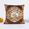 Cushion Cover Floral Gold Velvet Luxury Pillow Case for Sofa Bed Vintage Pillow Covers Soft Home Decor 18*18