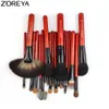 Zoreya 2017 Beauty 21pcs High Quality Sable Hair Makeup Brush Set Fan Powder Foundation Eyeshadow Blending Lip Brushes Tool