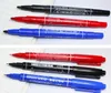 HERO Painting Pens Hook line pen Waterproof colorfast CD marker pen 2 heads oily Art Drawing marker pens wtitting pen red blue black