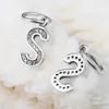 Letter S Dangle with Clear CZ 019 100% 925 Sterling Silver Beads Fit Pandora Charms Bracelet Authentic DIY Fashion Jewelry