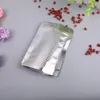 10x15cm Stand Up Pouch Silver Aluminum Foil Bag Doypack With Clear Window Food Coffee Storage Packaging Zipper Bag