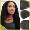 7pcsSet 100 Mongolian Human Remy Kinky Straight Clip Ins Natural Color 1226Inch Virgin Human Hair Extensions Geasy4160968