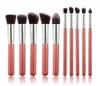 10 stuks make-up kwasten 10 stuks professionele cosmetische borstelset nylon haar houten handvat oogschaduw foundation tools3384284