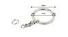 Лучшая металлическая ключей цепи ключей кольцо 55 мм (2,16 дюйма) длинный брелок серебряный тон WG03