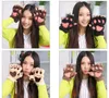 Ladies Winter Fingerless Gloves Mittens Fluffy Bear Cat Plush Paw Claw Half Finger GloveHalf Cover Women Female Glove 12pcs/Lot FreeShipping