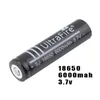 블랙 Ultrafire 18650 고용량 6000mAh 3.7v 리튬 이온 충전식 배터리 LED 손전등 디지털 카메라 리튬 배터리 충전기