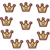 10PCS Gold Crown Sequined Patches for Clothing Iron on Transfer Applique Patch for Jeans Dress DIY Sew on Embroidery Sequins