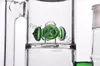 2016 Novos Tubos De Água de Vidro De Vidro Bongos com Verde polvilhar perc e rodada forro perc e engrenagem perc Caçador de Cinza Frete Grátis