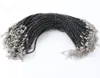 100ps/lot 21Färger 20+5cm Läderflätade Charm Chain Armband Love For Bead lobster Spänne Länkkedjor