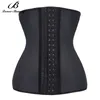 Whole-Steel Bone Waist Training Corset 100% Latex Corset Sexy Black Women Latex Waist Cincher Slimming Shapewear Bodysuit Cors239D