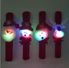 Christmas Patting Circle Bracelet Watch Xmas Children Gift Santa Claus Snowman Deer New Year Party Toy Wrist Decorationclap Ring