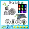 RGB 3W E27 E26 GU10 LEDランプE14 GU5.3 85-265V / MR16 12V LEDスポットライト点灯電球16色変更+ IRリモコン