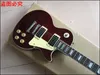 Nuovo standard LP Custom Shop Wine Red Electric Guitar Tiger Flame Standard Body Solid Mogany PO Show1568194