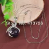 Ganzes 20pcs Klassische silberplattierte Kettenkette gemischte Steinklaue Runde Perlen Anhänger Halskette Schmuck 8476818
