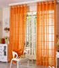 Linen Tulle Sheer Curtains Voile Curtains Window Panel Drapes For Living Room Bedroom Trimming BlueWhiteRed Gauze shippin213S