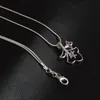 Gratis frakt Fashion Högkvalitet 925 Silver dubbel lämna Purple Diamond Jewelry 925 Silver Necklace Valentine's Day Holiday Gifts Hot 1667