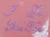 1ペアシルバークリスタルの結婚式の靴のステッカー「私も私をやります」ブライダルアクセサリーサンダルソールステッカークリアラインストーン装飾