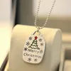 Slide Pendant Halsband God Jul Julgran Mode Europa Amerika Stil Kreativ Personlighet Halsband Kläddekoration