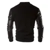 Fall-Hot Selling Sweater Men Bomber Jacka Personliga Baseball Stitching Kläder Hip Hop Hippie Leather Jaquetas Chaqueta Hombre