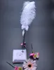 3Pcsset Burlap Hessian Lace Wedding Guest Book Pen Set Ring Pillow Garter Decoration Bridal Product5165511