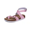 Cork Sandals Women Casual Summer Beach Men Gladiator Buckle Strap Sandals Shoe