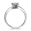 1 ct, Sona-Diamant, Moissanit-Diamant-Ring-Set, vergoldeter Sterlingsilber-Finger PT950