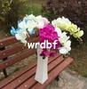 Silk Single Stem Orchid Flower Artificial Flowers Mini Phalaenopsis Butterfly Orchids Pink/Cream/Fuchsia/Blue/Green Color