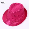 20 pezzi! Cappelli jazz con paillettes alla moda Cappelli TOP per uomo donna Elegante berretto da ballo con paillettes trilby per la festa di Natale