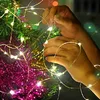 Edison2011 Free DHL 4.5V 10M Battery Operated Light LED Copper Wire String Fairy Lighting White Red Yellow Blue Green Christmas Decoration