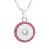 12 Styles cristal bouton pression pendentif collier chaîne en acier inoxydable fit 18mm boutons pression femmes collier bijoux