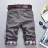Wholesale- Fashion Designer Casual Plaid Inter F Men's Cropped Jean Pants Men for Leisure Trousers Men Pants Multi Colors Without