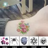 6 * 6 cm Tatuaggi finti temporanei Adesivi tatuaggio impermeabili body art Pittura per decorazioni per feste ecc Farfalla teschio colorato misto