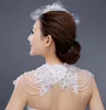 4 Estilo Lujoso Cristal Rhinestone Joyería Boda Envolturas nupciales Encaje blanco Boda Mantón Chaqueta Decoración de la boda 2020 Nuevo Arri7751194