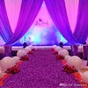 Mode 1m de large 10m tapis brillant violet foncé nacré décoration de mariage tapis T station allée coureur pour accessoires de mariage fournitures