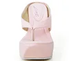 Small big size women shoes flip flop wedge sandals girls high heel wedge shoes beach sandals size 34 to 40 42 43 44 45