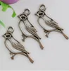 150pcs Alloy Hollow Bird Charms Pingentes para fabricação de jóias, brincos, colar e pulseira 17x10mm prata antiga 150pcs