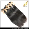 Bellahair malaysiska hår buntar rakt jungfru hår väv silkeslen mänsklig hårförlängningar väft 10-34 tum 4pcs mycket naturlig färg