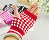 MOQ = 100 Winter hochwertige Frau Mann Wolle Fingerlose Handschuhe Computer-Tipphandschuhe Ananas magische Handschuhe Ananas Halbhandschuhe Punkt 6 Farben