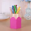 Sevimli Pop Yaratıcı Kalem Tutucu Vazo Renk Kalem Kutusu Makyaj Fırça Kırtasiye Masası Seti Düzenli Tasarım Konteyner Hediye Depolama Malzemeleri