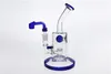 Green Glass bongs 20cm Tall Hookahs Two Function Water Pipes Headshower Percs New Arrival Bubblers