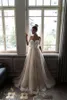Elihav Sasson Crystal Beach Robes de mariée arabe chérie perles aline tulle robes de mariée sexy robes de mariage 287t